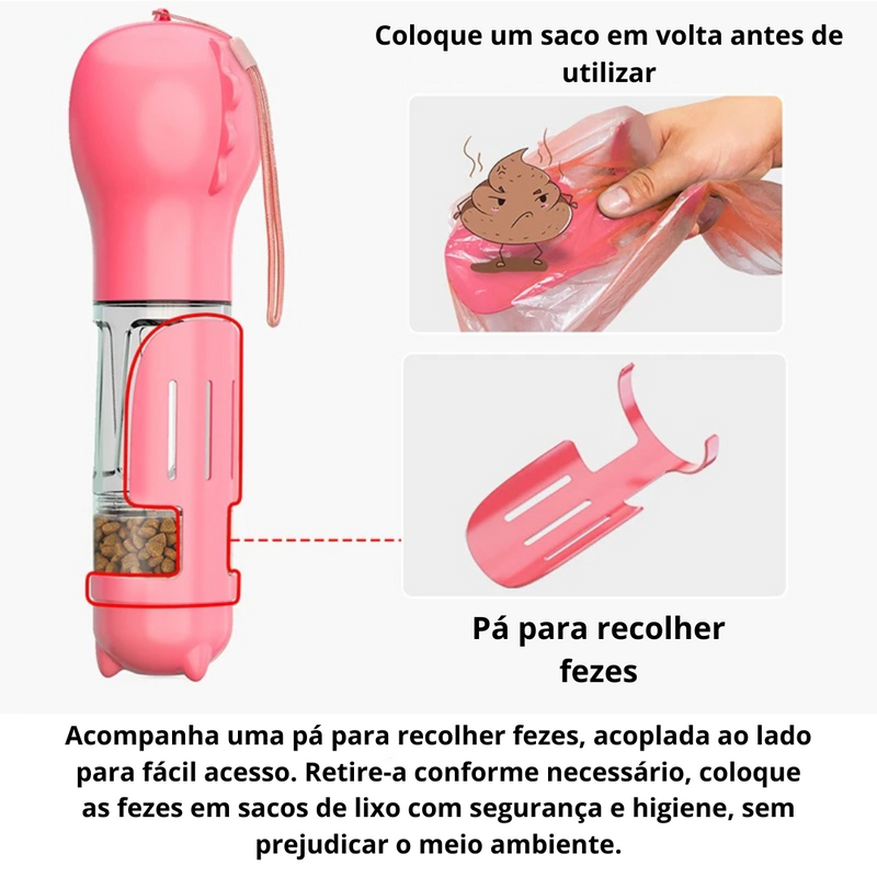 HidraPet - Garrafa 3 em 1 para passear com seu cachorro